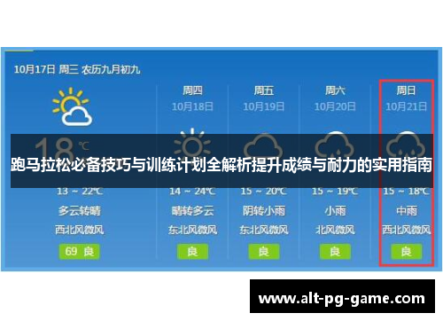 跑马拉松必备技巧与训练计划全解析提升成绩与耐力的实用指南
